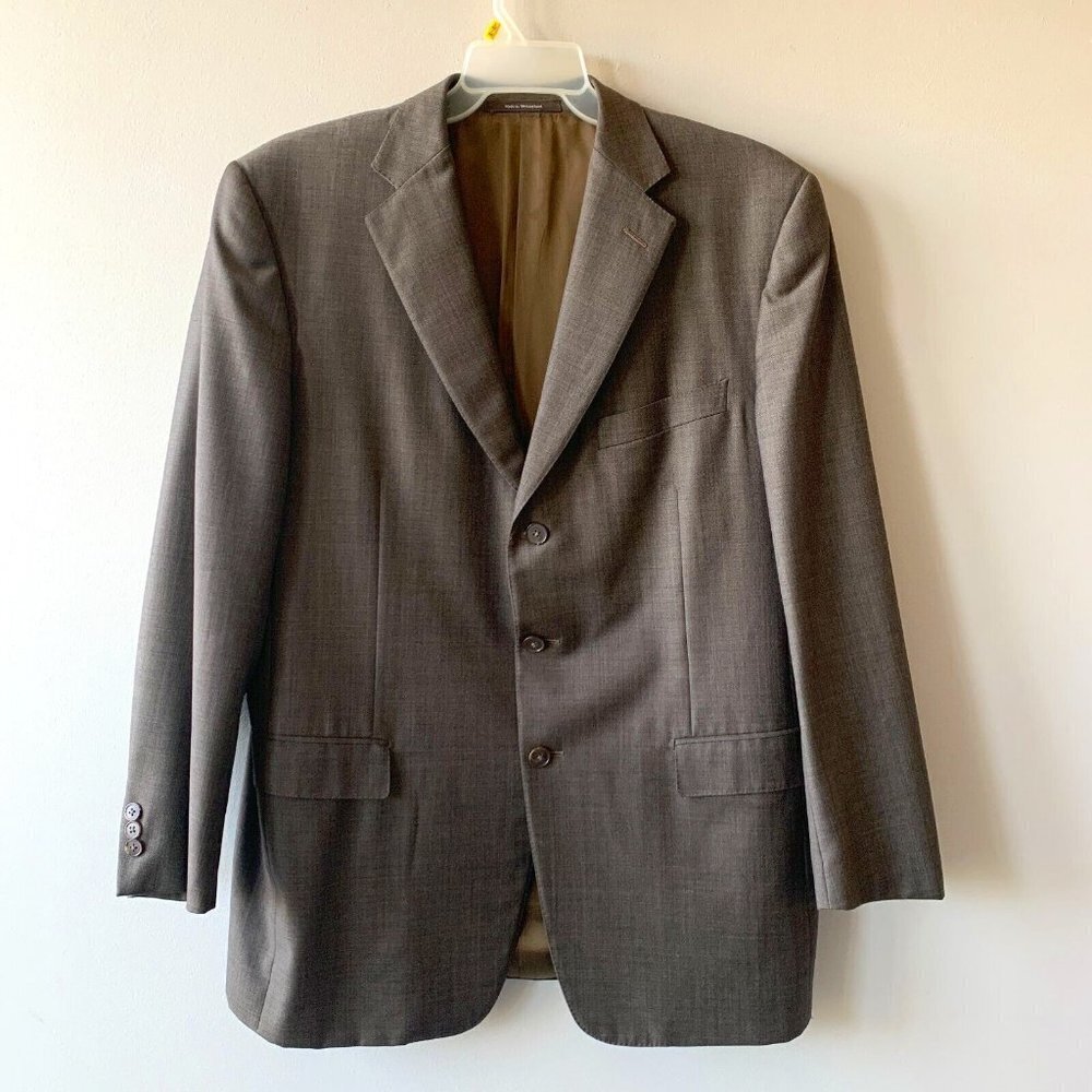 Ermenegildo Zegna Sport Coat Men's 44 R Brown Suit Jacket‎ Wool Blazer $2895